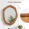 Irregular Framed Decoration Mirror with Expansion Screws-Natural