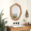 Irregular Framed Decoration Mirror with Expansion Screws-Natural