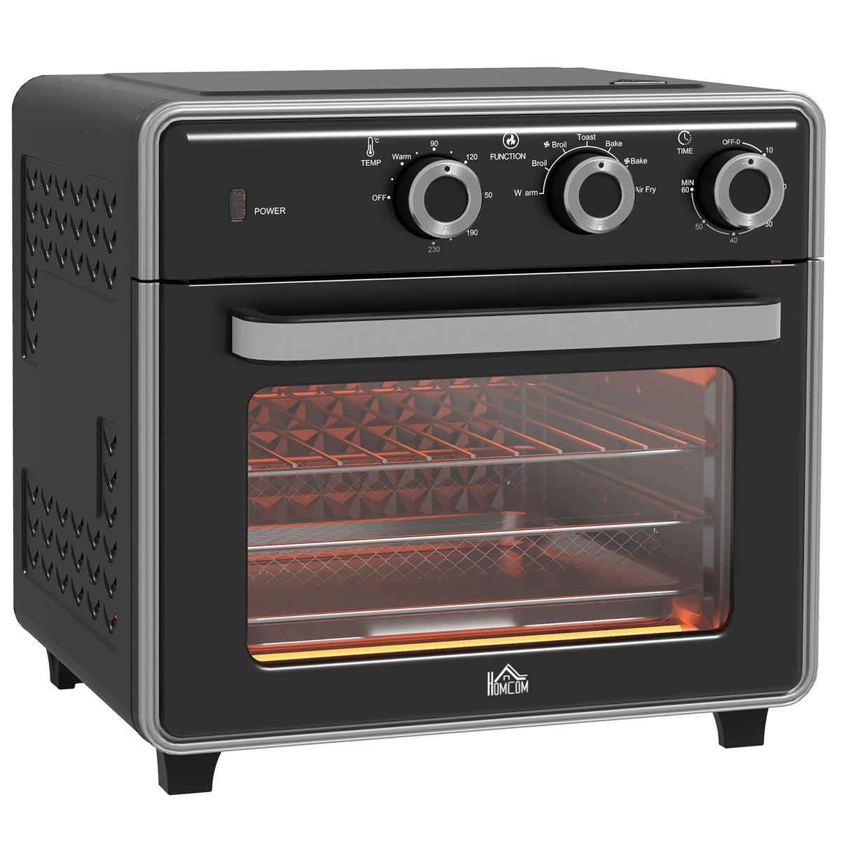 HOMCOM 20L Mini Convection Oven in Black