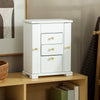 HOMCOM 4-Tier Jewellery Box with Mirror and 2 Drawers - White