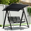Outsunny 3 Seater Swing Chair, Garden Swing Bench with Adjustable Tilting Canopy, Breathable Mesh Seat 360 kg Capacity, Grey