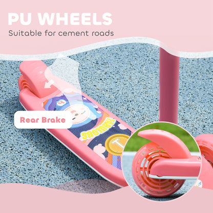 AIYAPLAY Kids 3 Wheel Scooter in Pink