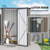 Outsunny 5x3 Garden Shed with Sloped Roof, Lockable Door for Tools and Equipment Storage, Light Grey