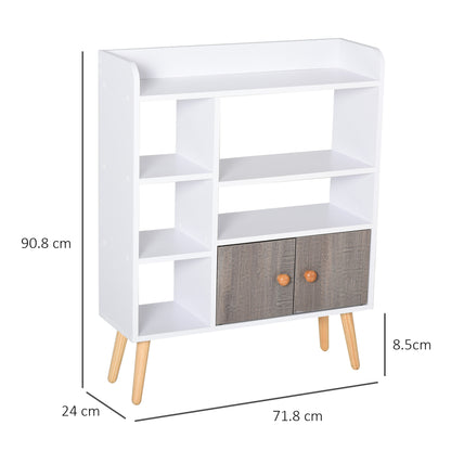 HOMCOM Bookcase in White