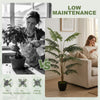 HOMCOM Artificial Fern Topiary Tree, Realistic Artificial Plant in Cement Pot, Fake Plant, 120cm