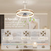 HOMCOM Ceiling Fan with LED Light and Remote - Gold Tone