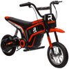 HOMCOM 24V Electric Motorbike with Twist Grip Throttle, Music, Horn, 12