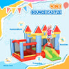 Outsunny Kids Bounce Castle Inflatable Trampoline Slide Pool Basket for Kids Age 3-10, 3 x 2.75 x 2.1m