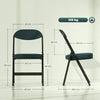HOMCOM Set of Four Folding Corduroy Seat Chairs - Teal