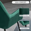 HOMCOM Modern Arm Chair Upholstered Accent Chair with Metal Base for Living Room Green