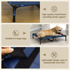 PawHut Raised Dog Bed Cat Elevated Lifted Puppy Pet Elevated Cot Portable Camping Basket √¢‚Ç¨‚Äú Blue (Large)