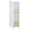 HOMCOM Chest of Drawers, 4 Drawer Dresser, Storage Organizer Toilet Tissue Cabinet for Bedroom, Bathroom