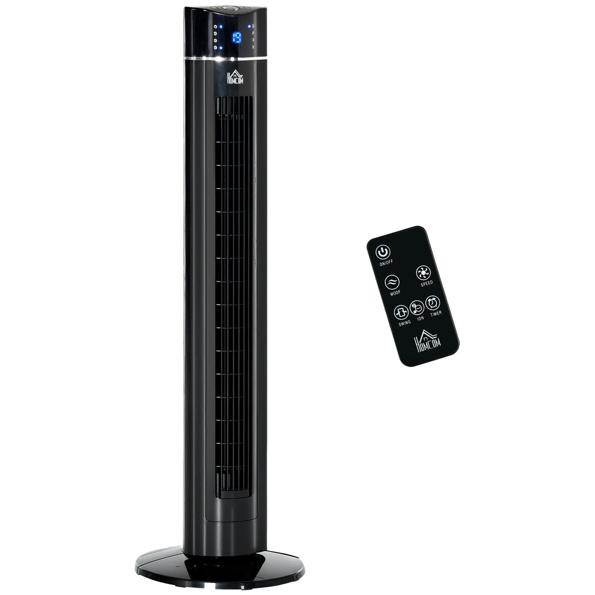 HOMCOM Anion Tower Fan in Black