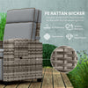 Outsunny 145Â° Reclining Rattan Armchair, with Footrest - Mixed Grey/Grey