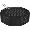 HOMCOM Electric Ceramic Hob with Grill Plate, Multifunctional 36cm Plug in Electric Hob with 4 Heat Levels for All Type Pot
