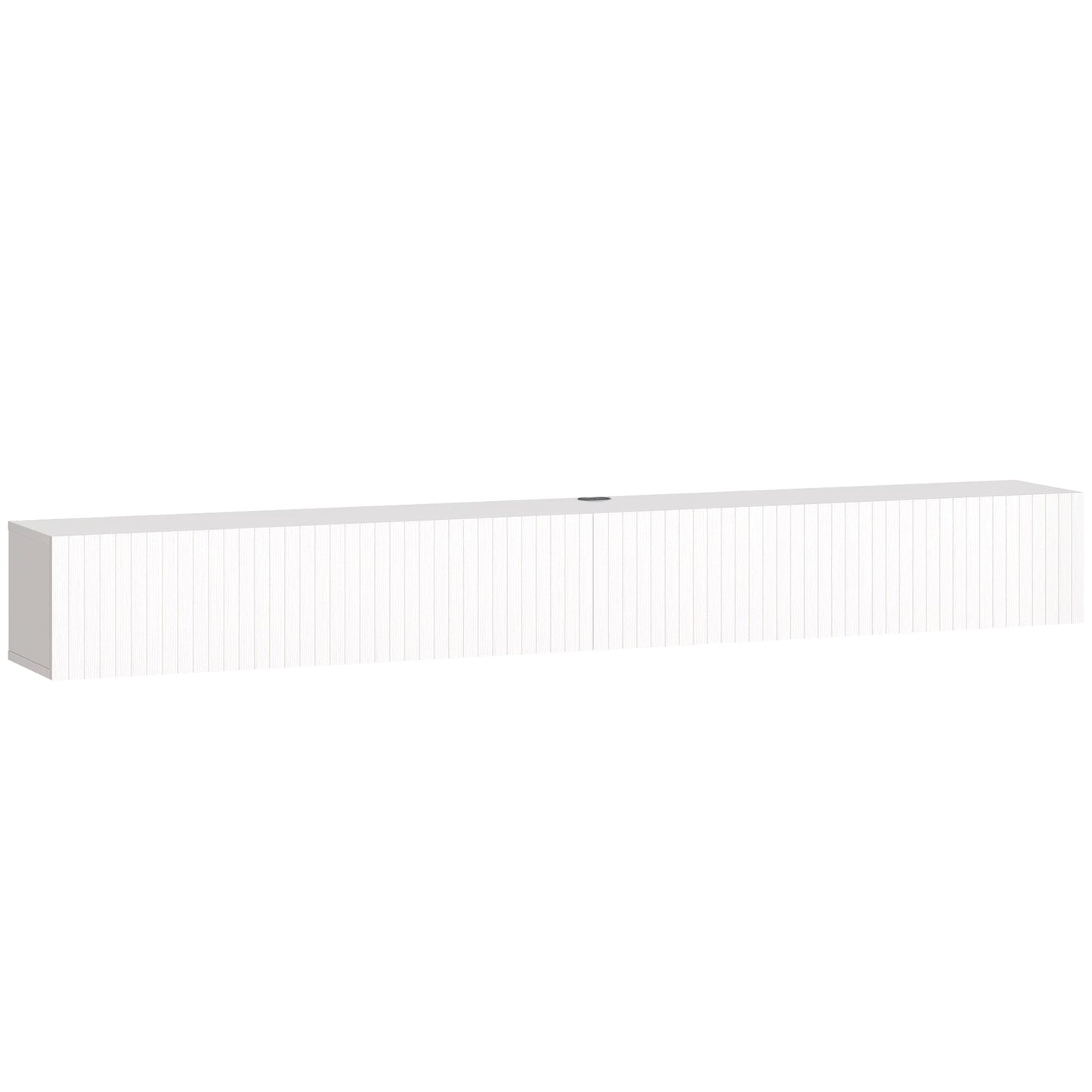 HOMCOM 80cm Floating TV Stand, Wall Mount TV Unit with Cable Management Hole, Fits up to 72" TV, White