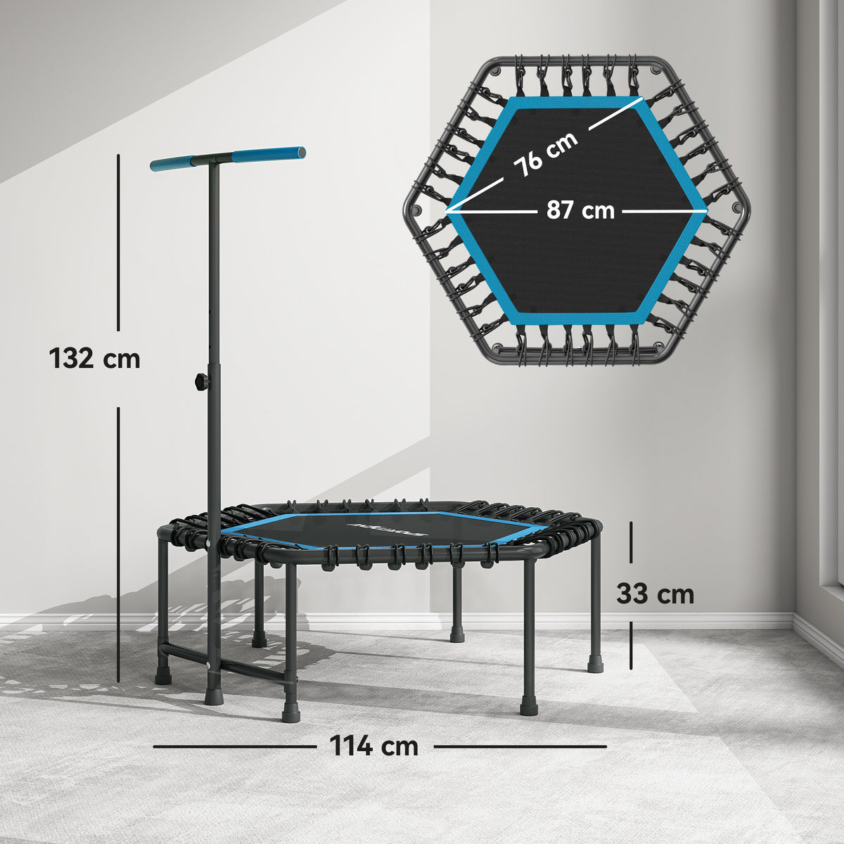 SPORTNOW 45" Rebounder Trampoline in Blue