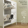 HOMCOM Modern Four-Drawer Shoe Cabinet - White