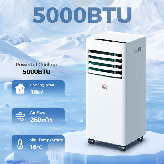 HOMCOM Portable Air Conditioner 5000 BTU in White