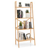 4-Tier Freestanding Bookcase with Anti-Toppling Device for Living Room-Natural