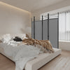 6 Feet 4-Panel Light Weight Room Divider with Polyester Cloth-Grey