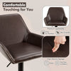PU Leather 360° Swivel Adjustable Bar Stool with Armrest