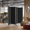 4 Panel Freestanding Folding Room Divider for Living Room Office-Black