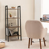 4-Tier Bookshelf with Metal Frame-Rustic Brown