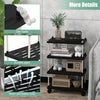 4-Tier Slim Storage Cart with Lockable Wheels-Black