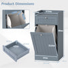 Bathroom Storage Cabinet with Drawer and Removable Hamper-Grey