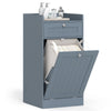 Bathroom Storage Cabinet with Drawer and Removable Hamper-Grey