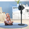 HOMCOM Pedestal Fan, Powerful Air Circulator, 12 Inch Floor Standing Fan with 3 Speed Settings, Oscillating Function for Bedroom, Home and Office, Grey