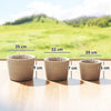 Outsunny Seagrass Planters Set of 3 Plant Pots for Indoor Outdoor Patio Balcony Natural