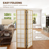 HOMCOM 4 Panel Folding Room Divider, Freestanding Room Separator, Indoor Privacy Screen for Living Room, Bedroom, 160 x 170cm