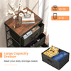 Fabric Storage Organizer Tower Unit with Removable Lid-Black