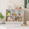 5-Cube Kids Toy Storage Organizer with Anti-Tipping Kits-White