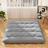 Japanese Floor Mattress with Washable Cover and Carry Bag-Grey-King Size