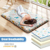 Japanese Floor Mattress with Washable Cover and Carry Bag-Rainbow-Double Size