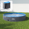 PawHut Foldable Dog Pool for Puppies and Ducks Dog Paddling Pool Bath Tub, Dark Grey, 140 x 30cm