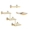 PawHut 3PCs Wall-Mounted Cat Shelves, with Jumping Platforms, Hammock, Scratching Post - Oak Tone