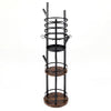 Jewelry Organizer Stand 360° Rotating Floor Jewelry Storage Rack Free Standing Jewelry Display Tower-Rustic Brown