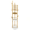 Jewelry Organizer Stand 360° Rotating Floor Jewelry Storage Rack Free Standing Jewelry Display Tower-White