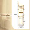 Jewelry Organizer Stand 360° Rotating Floor Jewelry Storage Rack Free Standing Jewelry Display Tower-White