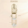 Jewelry Organizer Stand 360° Rotating Floor Jewelry Storage Rack with Earring Necklace Holders-White and Golden