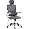 HOMCOM Mesh Back Office Chair, with Lumbar Support - Charcoal Grey