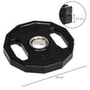 SPORTNOW Olympic Weight Plates Set, Metal and Rubber Bumper Plates Weights Discs with 2