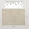 HOMCOM Modern Geometric Rug, Thick & Plush, Non-Slip, 230 x 160 cm â Cream, Living Room/Bedroom/Office