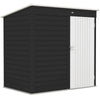 Outsunny 6 x 4ft Metal Garden Storage Shed, Outdoor Tool Storage Shed with Lockable Door and Gloves for Garden, Patio, Dark Grey