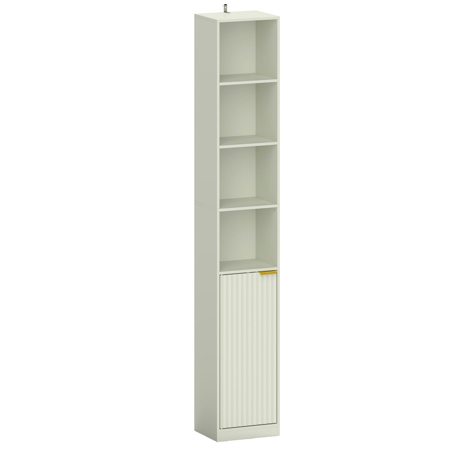 HOMCOM Bookcase Adjustable Shelf Bookshelf Anti-Tip Hardware 6-Tier Storage Cabinet Light Green