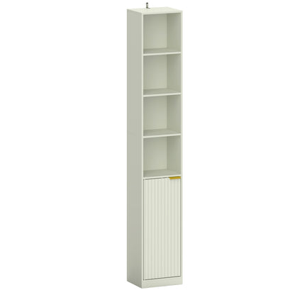 HOMCOM Bookcase Adjustable Shelf Bookshelf Anti-Tip Hardware 6-Tier Storage Cabinet Light Green